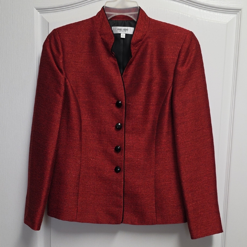 Jones Studio Luxe Red Women's Blazer